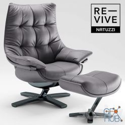 3D model Armchair Re-vive by Natuzzi 2