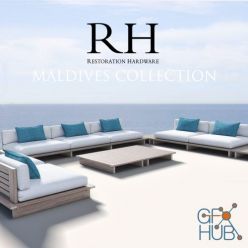 3D model Maldives Collection garden furniture by Restoration Hardware