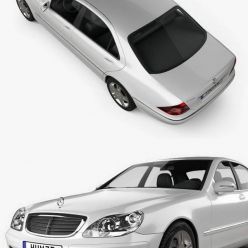 3D model Mercedes-Benz S-class 2003 car