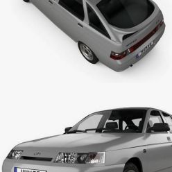 3D model VAZ Lada 2112 hatchback 1995 car