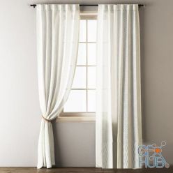 3D model Anthropologie Lace Curtains (max 2011, fbx)