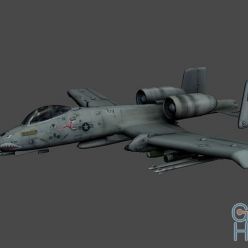 3D model A-10 Thunderbolt plane