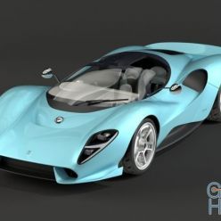 3D model De Tomaso P72