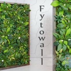 3D model Green phytowall with spatifilum