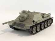 3D model Soviet tank destroyer SU-100