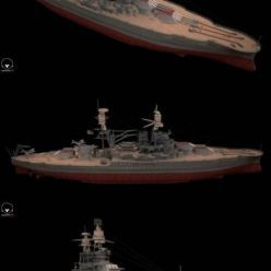 3D model USS Arizona – Pennsylvania Class Battleship PBR