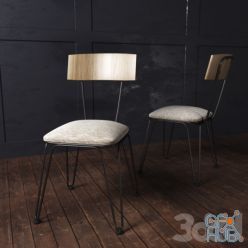 3D model Owen Metal Frame Chairs with Cushion