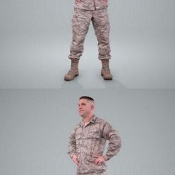3D model Man in uniform Scanned