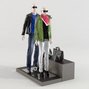 3D model Male and female mannequins