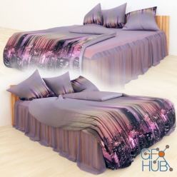 3D model Bedclothes «Night city»