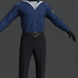 3D model Sailor uniform PBR