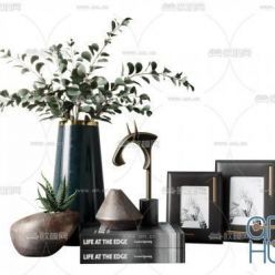 3D model Modern book vase photo frame decoration
