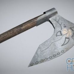 3D model Medieval battle ax