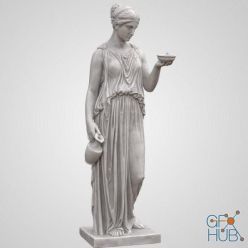 3D model Hebe goddess youth statue PBR