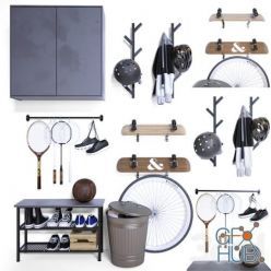3D model IKEA storage of sports equipment
