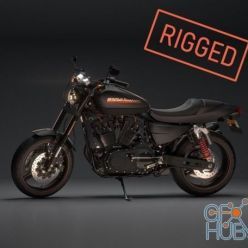 3D model Harley Davidson XR1200x Fully Rigged