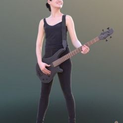 3D model Casual Girl Francine Playing Guitar