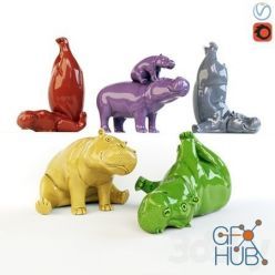 3D model Hippos