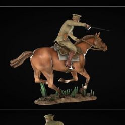 3D model Cavalry charge - WW1 - British – 3D Print