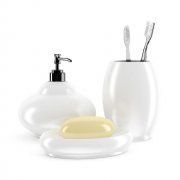 3D model White bath accessories