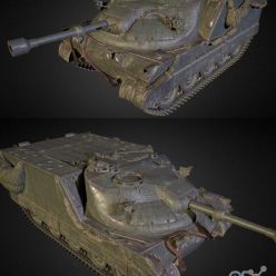 3D model Excalibur Light Airborne Tank Destroyer (PBR)