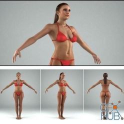 3D model Woman in a swimsuit