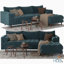 3D model Sven sectional sofa