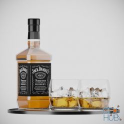 3D model Whiskey set 1