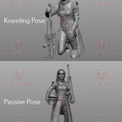 3D model Loyal Female Sniper collection – 3D Print