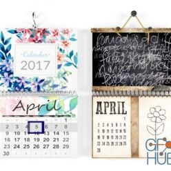 3D model Two types of wall calendars