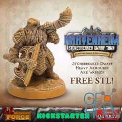 3D model Dragons Forge free stonebreaker dwarf – 3D Print