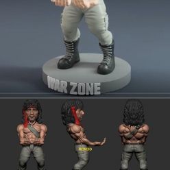 3D model Rambo Warzone cellphone and joystick holder – 3D Print