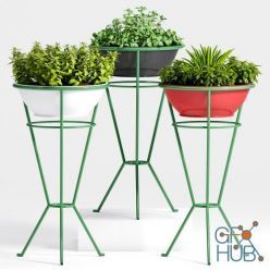 3D model Decorative Planters With Stand