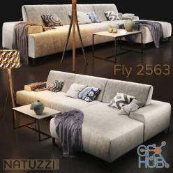 3D model Corner sofa Fly 2563 Natuzzi