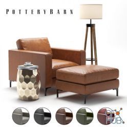 3D model Pottery Barn Jake Armchair