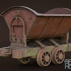 3D model Mine Cart PBR