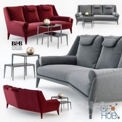 3D model Sofa B&B Italia Edouard ED225