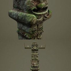 3D model Incan Totem PBR