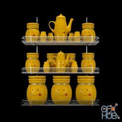 3D model Kitchen containers