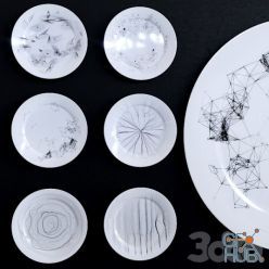 3D model Decorative plates set2