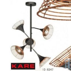 3D model Pendant Lamp Rattan 5-lite 17-1P524103R5 by Kare Design