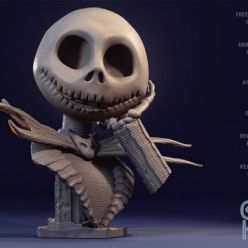 3D model Gambody - Jack Skellington Bust