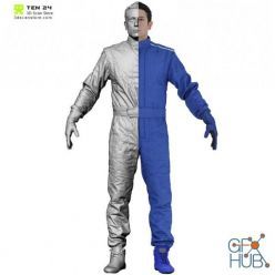 3D model 3D Scan Store – Male Racing Driver A Pose