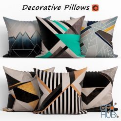 3D model Decorative Pillow set 175 Showroom 007