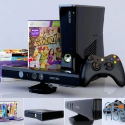 3D model XBOX 360 Kinect game console