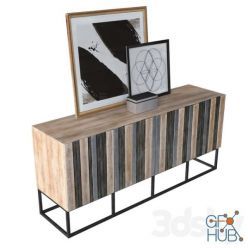 3D model Hooker Melange Brady Credenza