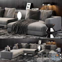 3D model Minotti Hamilton Sofa