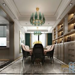 3D model Living Room European Style 036