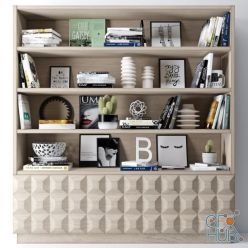 3D model Book shelf decoration