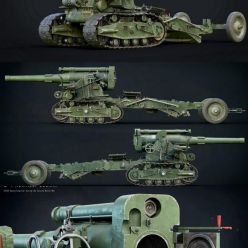 3D model B-4 Howitzer PBR